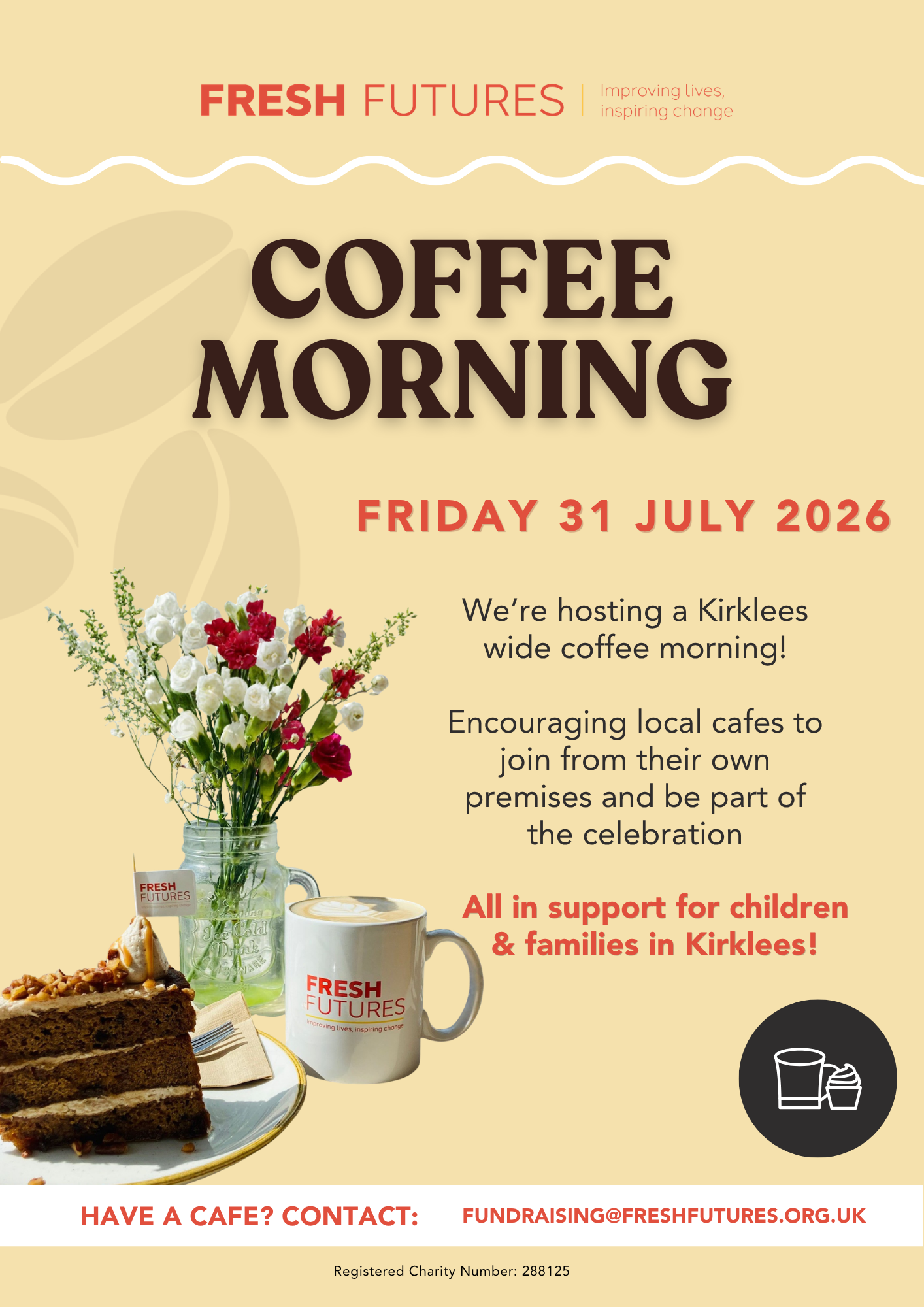 Coffee Morning on 31st July in celebration of Yorkshire Day Poster