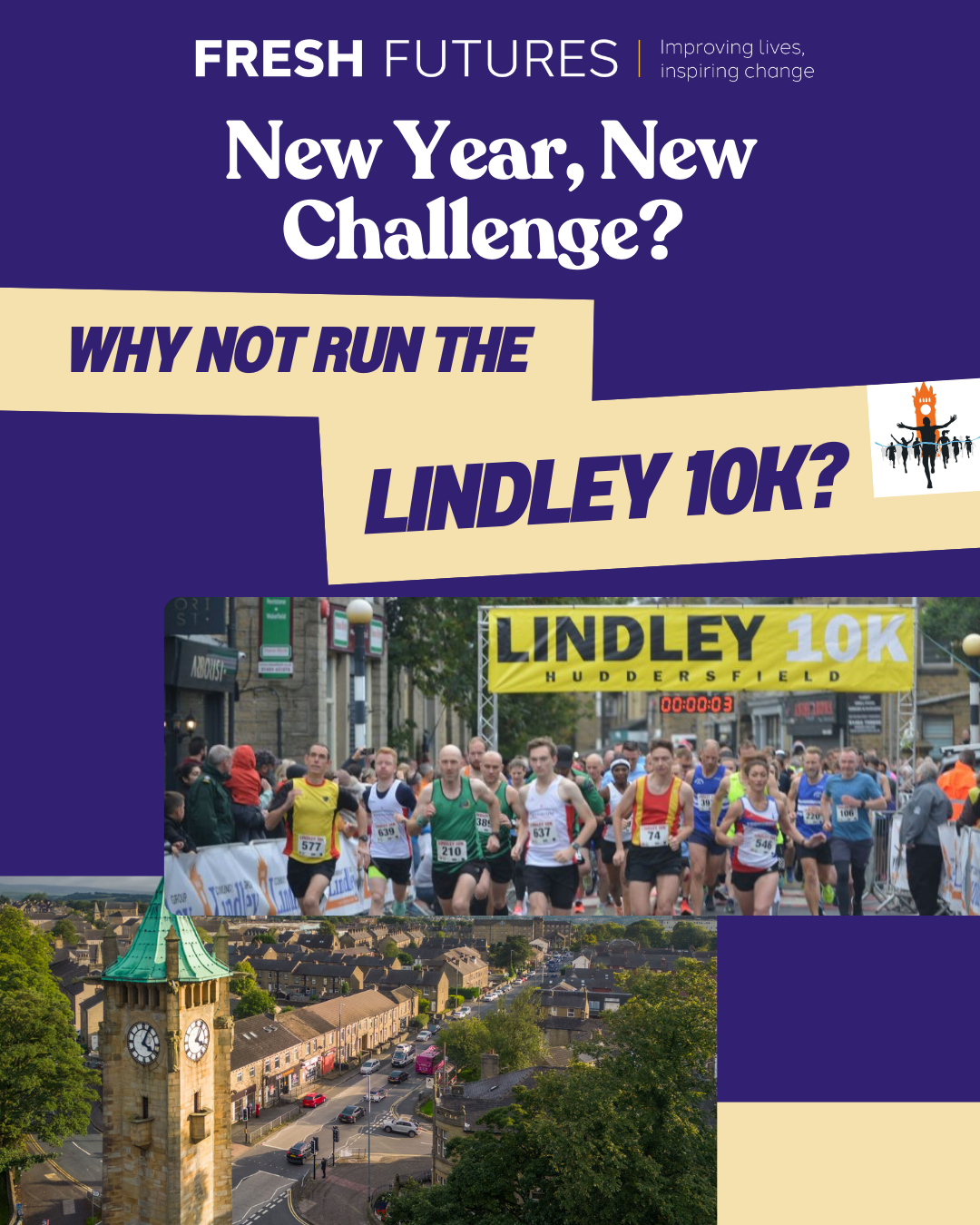 'why not run the Lindley 10k' for charity