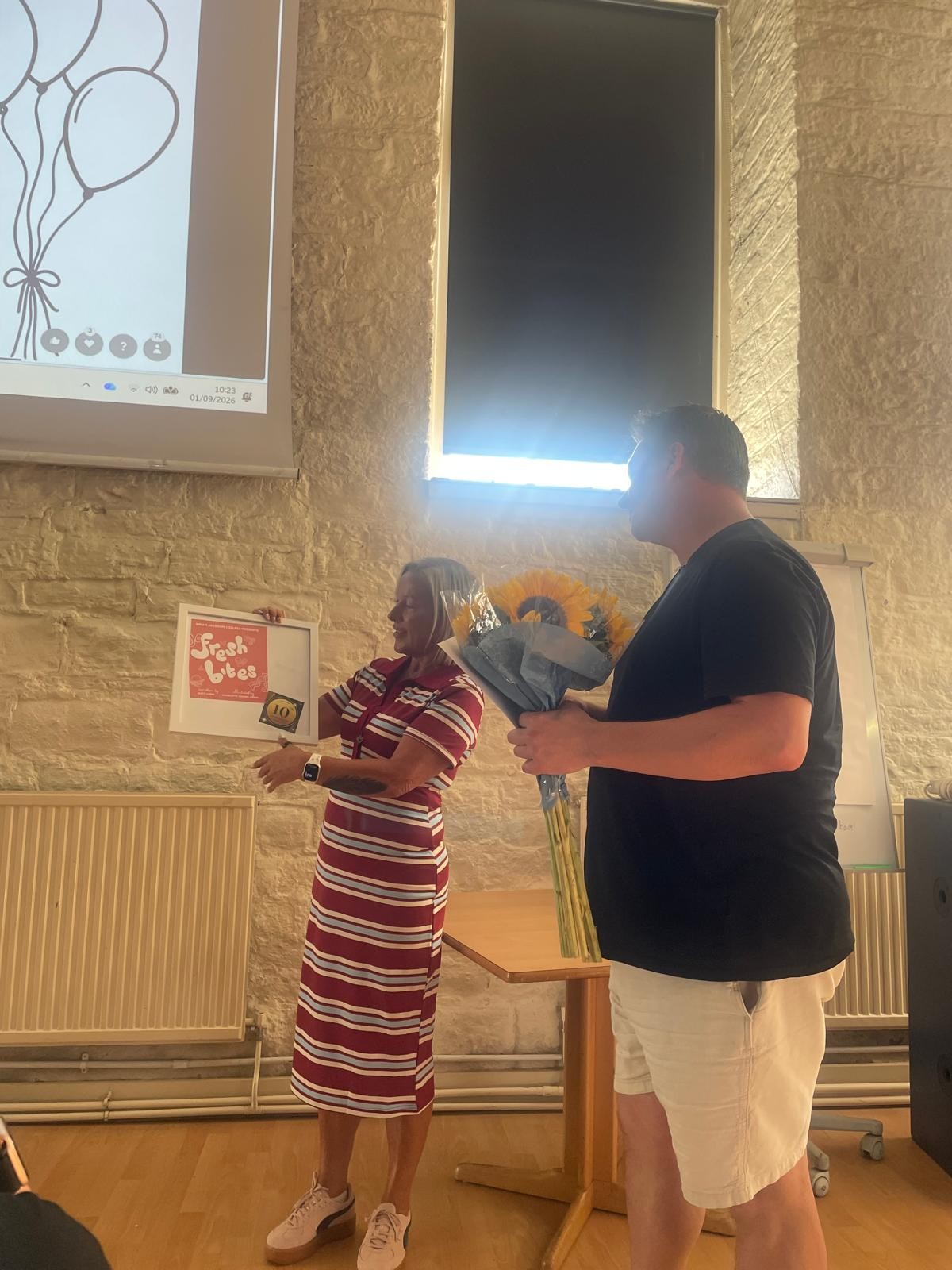 matt lumb receiving 10 year anniversary