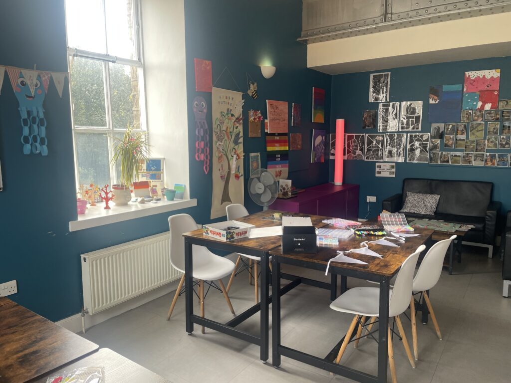 picture of BJH cafe with table set up